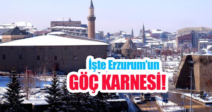 İşte Erzurum’un göç karnesi!