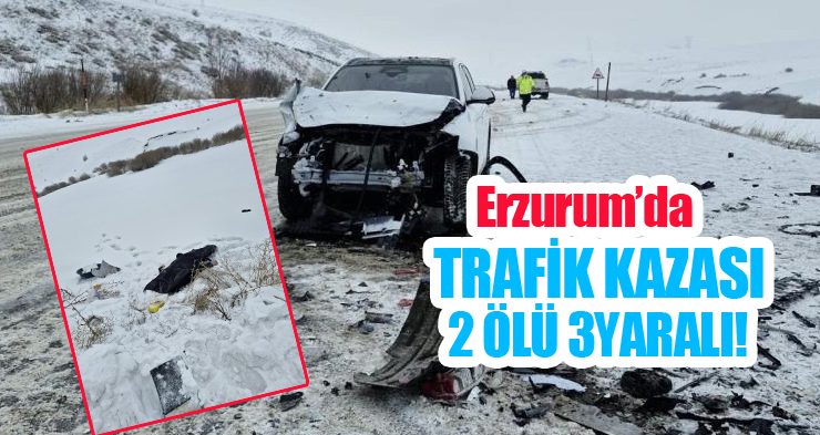 Erzurum’da trafik kazası: 2 ölü!