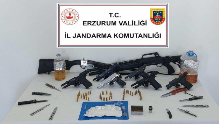 Erzurum’da jandarmadan uyuşturucu tacirlerine operasyon!