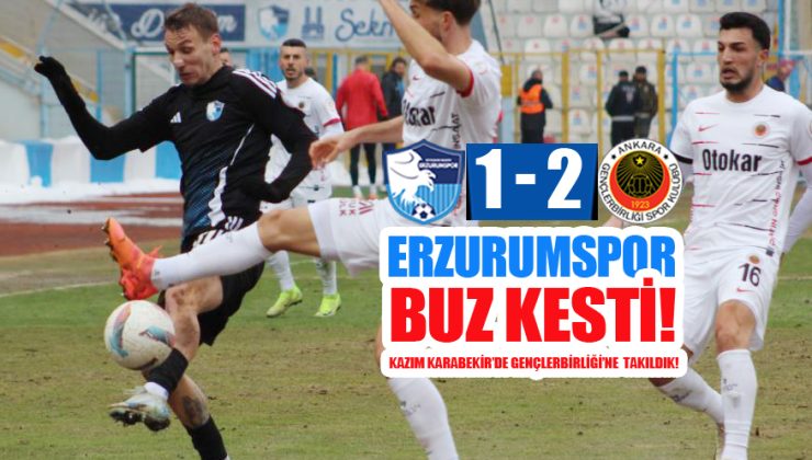  Erzurumspor FK, sahasında karşılaştığı Gençlerbirliği’ne 2-1 mağlup oldu.