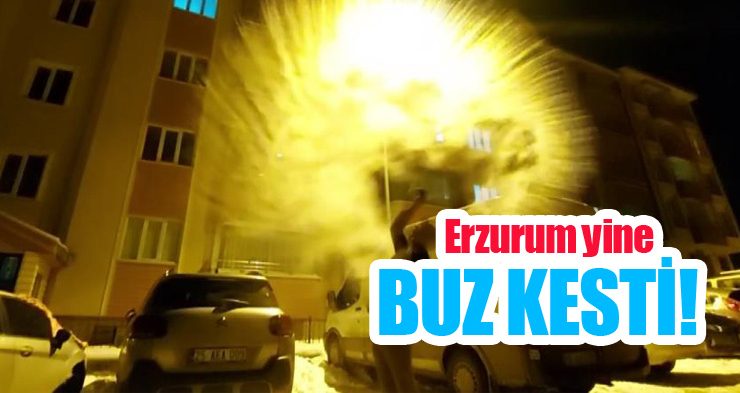 Erzurum yine buz kesti!