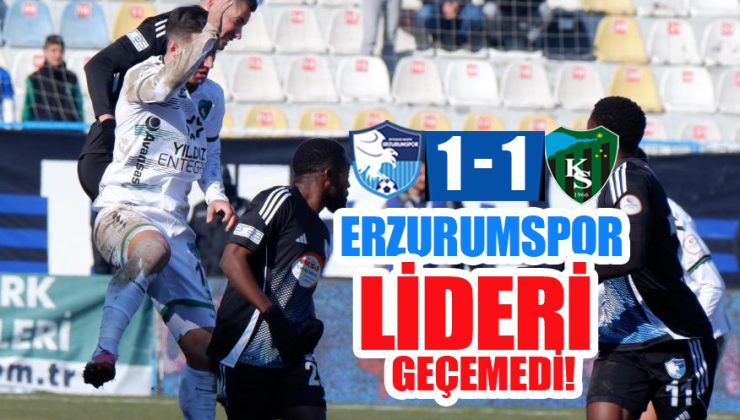 ERZURUM’DA KOCAELİSPOR İLE PUANLAR PAYLAŞILDI!