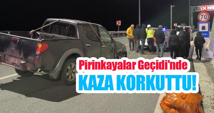 Pirinkayalar Geçidi’nde trafik kazası!