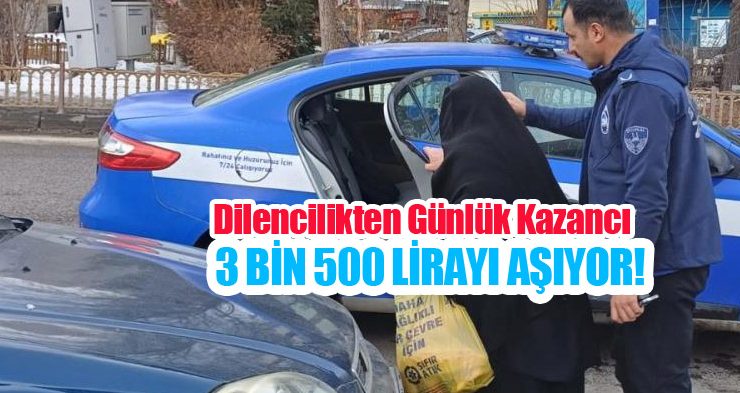 Çöp kenarında dilenmek için tezgah kurdu!