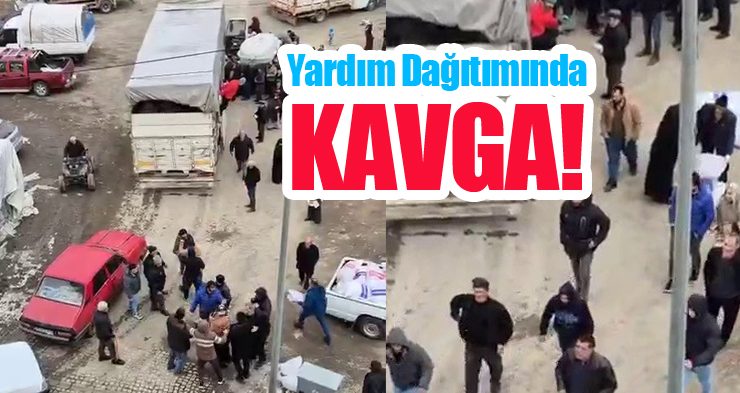 Yardım dağıtımında kavga!