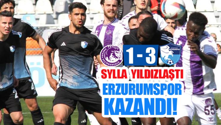 Erzurumspor’un 3 haftalık galibiyet hasreti sona erdi.