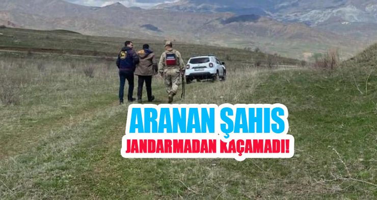 Aranan şahıs jandarmadan kaçamadı!