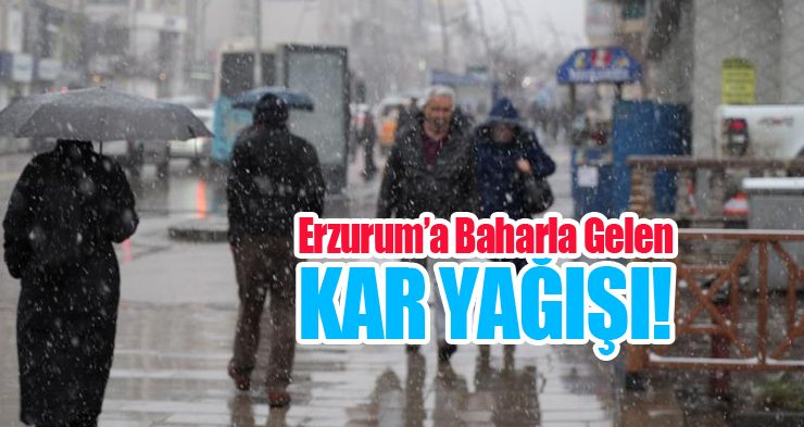 Erzurum’a baharla gelen kar!