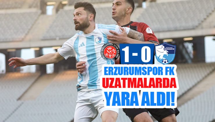 Erzurumspor FK zirve mücadelesi verdiği Fatih Karagümrük’e 1-0 mağlup oldu.