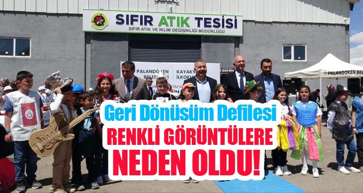 Geri dönüşüm defilesi renkli görüntülere neden oldu!
