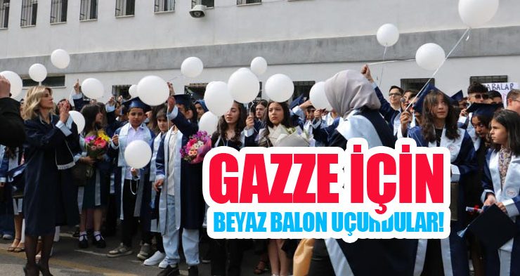 Gazze için beyaz balon uçurdular!
