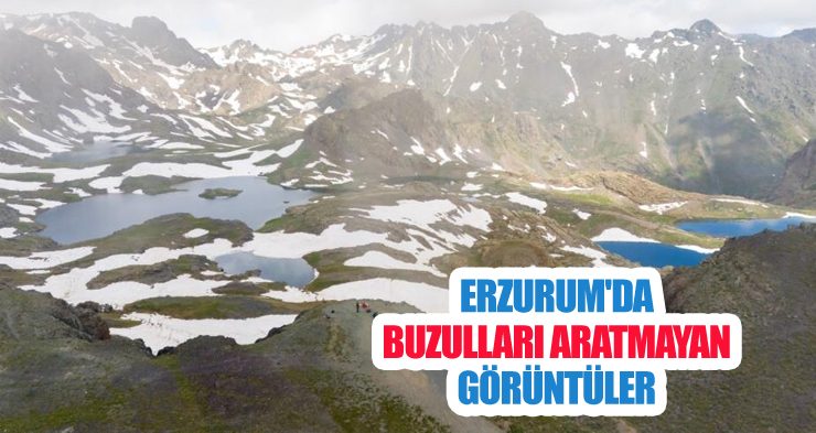 Erzurum’da buzulları aratmayan görüntüler