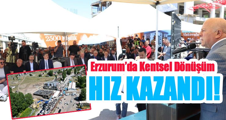 Erzurum Büyükşehir Belediyesi, Palandöken ilçesi Abdurrahman Gazi Mahallesi’nde, kentsel dönüşüm projesine temel atma töreni ile start verdi.