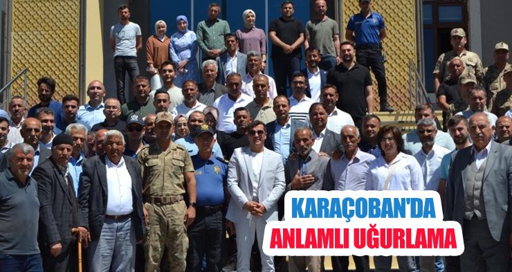 Karaçoban’da Kaymakam ve İlçe Jandarma komutanına anlamlı uğurlama