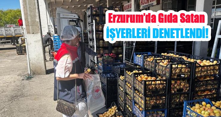 Erzurum’da gıda satan işyerleri denetlendi!