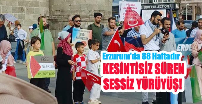 Erzurum’da 88 haftadır kesintisiz süren sessiz yürüyüş..