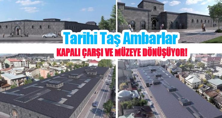 Tarihi Taş Ambarlar, kapalı çarşı ve müzeye dönüşüyor..