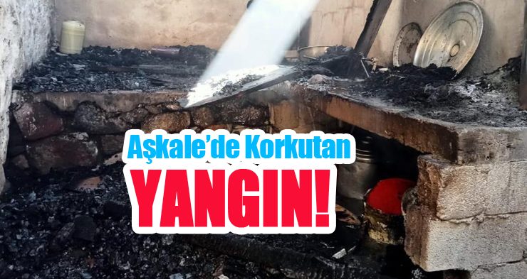 Aşkale’de korkutan yangın!