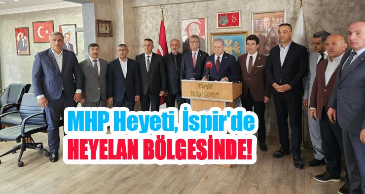 MHP heyeti, İspir’de heyelan bölgesinde!