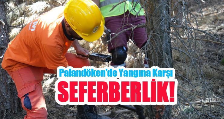 Palandöken’de yangına karşı seferberlik!