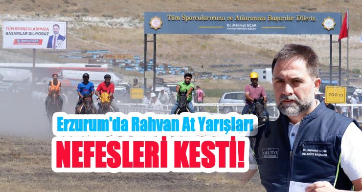 Erzurum’da rahvan at yarışları nefesleri kesti!
