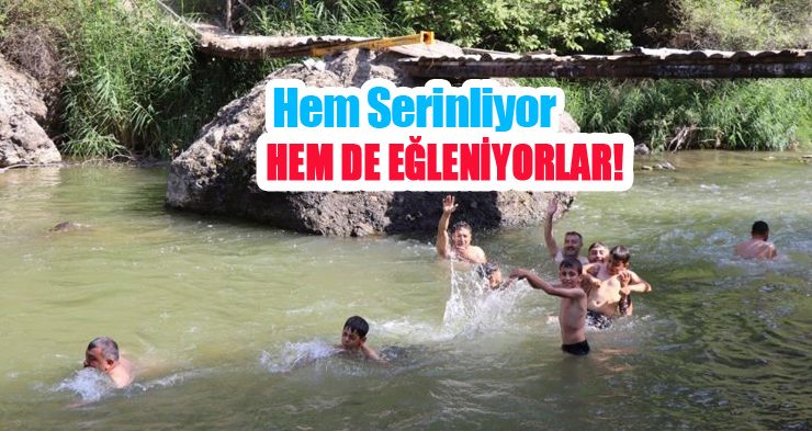Hem serinliyor hem de eğleniyorlar!