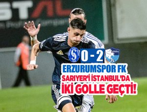 Erzurumspor FK İstanbul deplasmanında Sarıyer’i 0-2 mağlup etti.