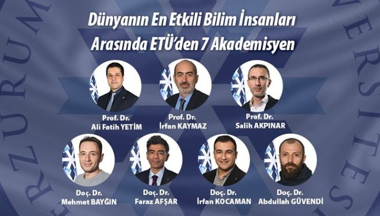 Dünyanın en etkili bilim insanları arasında ETÜ’den 7 akademisyen…