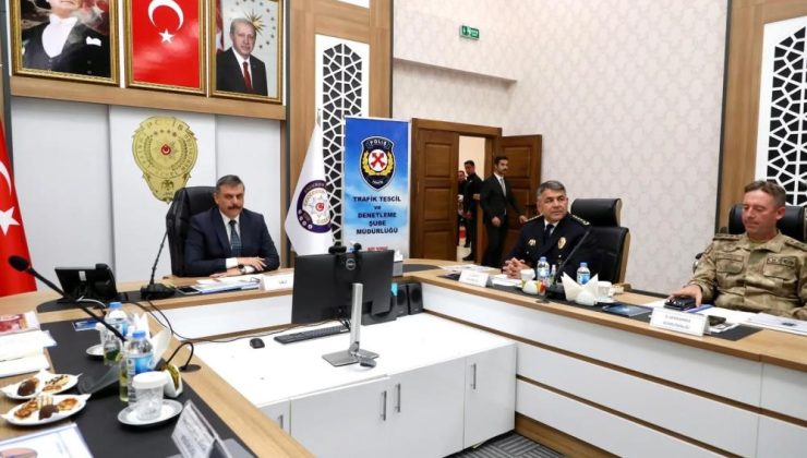 Trafik güvenliği strateji il yürütme kurulu toplantısı Vali Çiftçi başkanlığında yapıldı..
