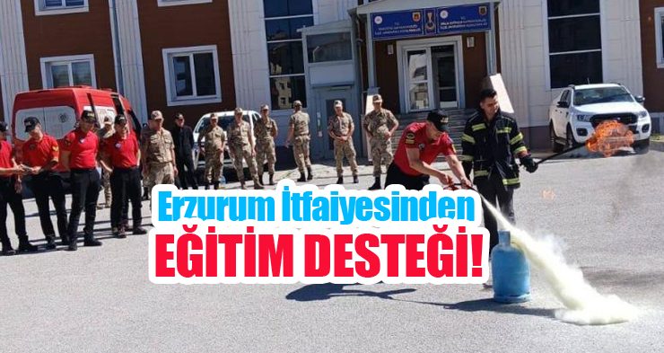 Erzurum itfaiyesinden eğitim desteği!
