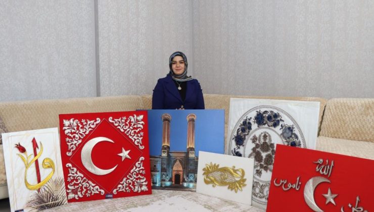 Filografi ve erhamın buluştuğu tablolar dikkat çekiyor…
