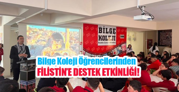 Bilge koleji öğrencilerinden Filistin’e destek: ‘mavi kurdele’ etkinliği..