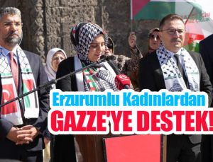 Erzurumlu kadınlardan Gazze’ye destek…
