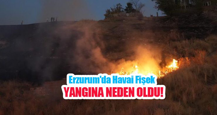 Erzurum’da havai fişek yangına neden oldu…
