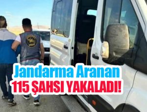 Jandarma aranan 115 şahsı yakaladı…