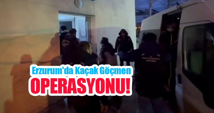Erzurum’da kaçak göçmen operasyonu!..