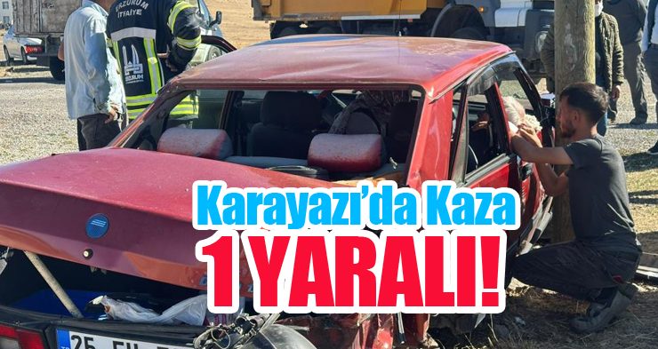Karayazı’da trafik kazası: 1 yaralı