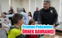 Erzurum polisinden örnek davranış…