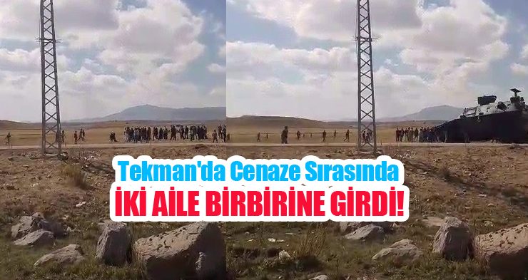 Tekman’da cenaze sırasında iki aile birbirine girdi…
