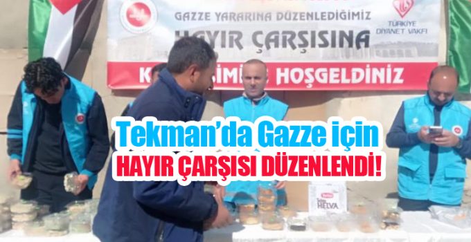 Tekman’da Gazze için hayır çarşısı düzenlendi…