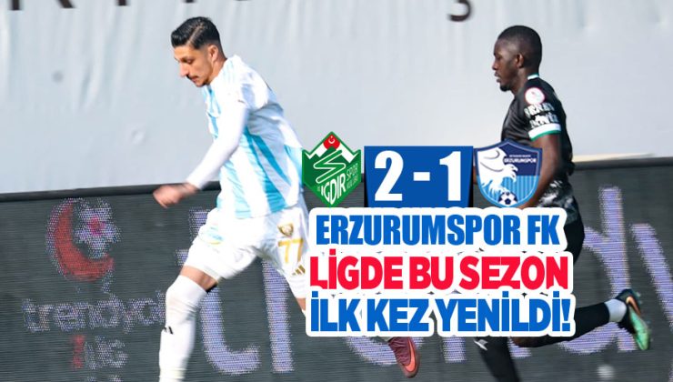 Erzurumspor FK ligde bu sezon ilk kez yenildi!