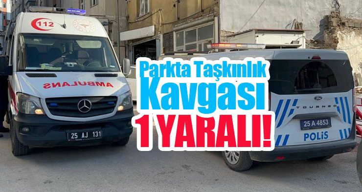 Parkta taşkınlık kavgası: 1 yaralı!