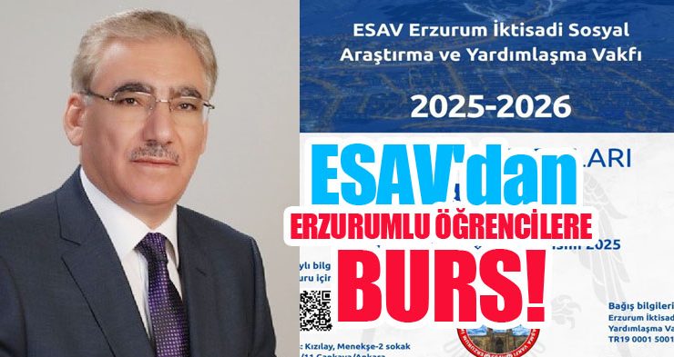 ESAV’dan Erzurumlu öğrencilere burs!