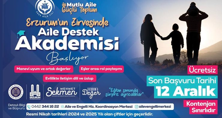 Aile destek akademisi başlıyor!…
