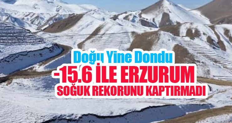 Doğu yine dondu!