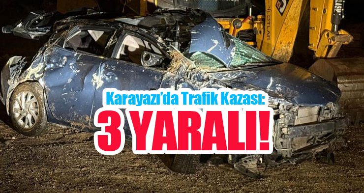 Karayazı’da trafik kazası: 3 yaralı!