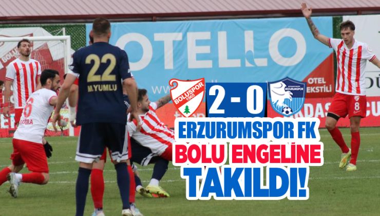 Erzurumspor FK Bolu engeline takıldı…