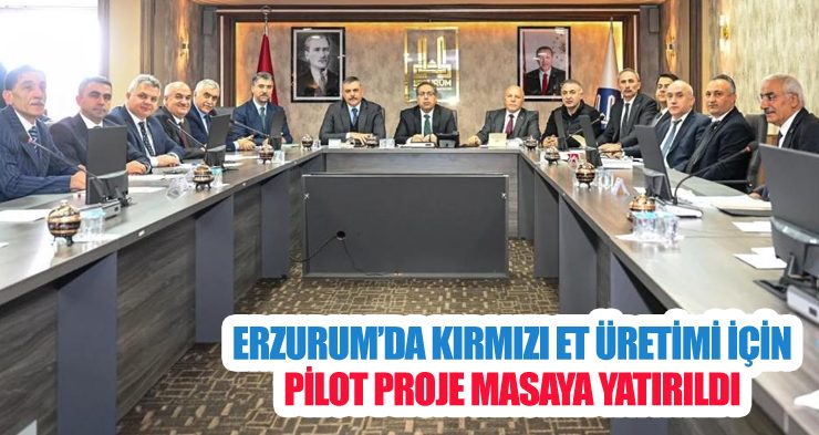 Erzurum’da kırmızı et üretimi için pilot proje masaya yatırıldı