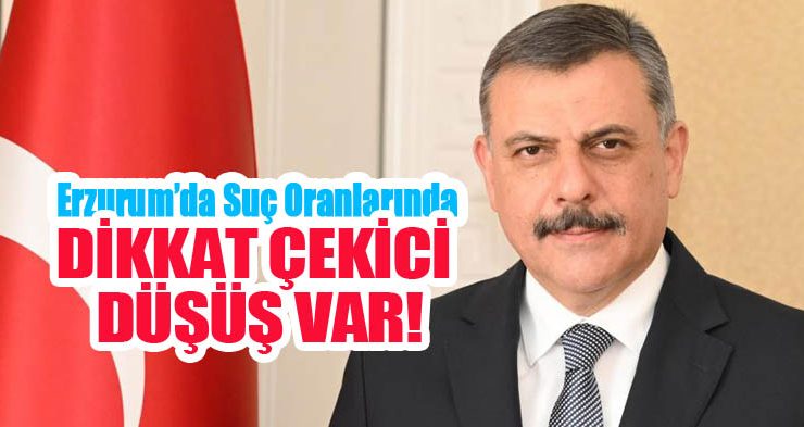 Erzurum’da suç oranlarında dikkat çekici düşüş var…
