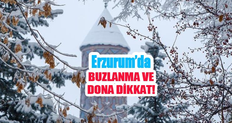 Erzurum’da buzlanma ve dona dikkat!